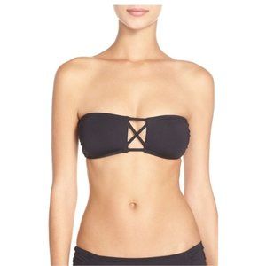 L*Space Black JACQUES Cutout Bandeau Bikini Top